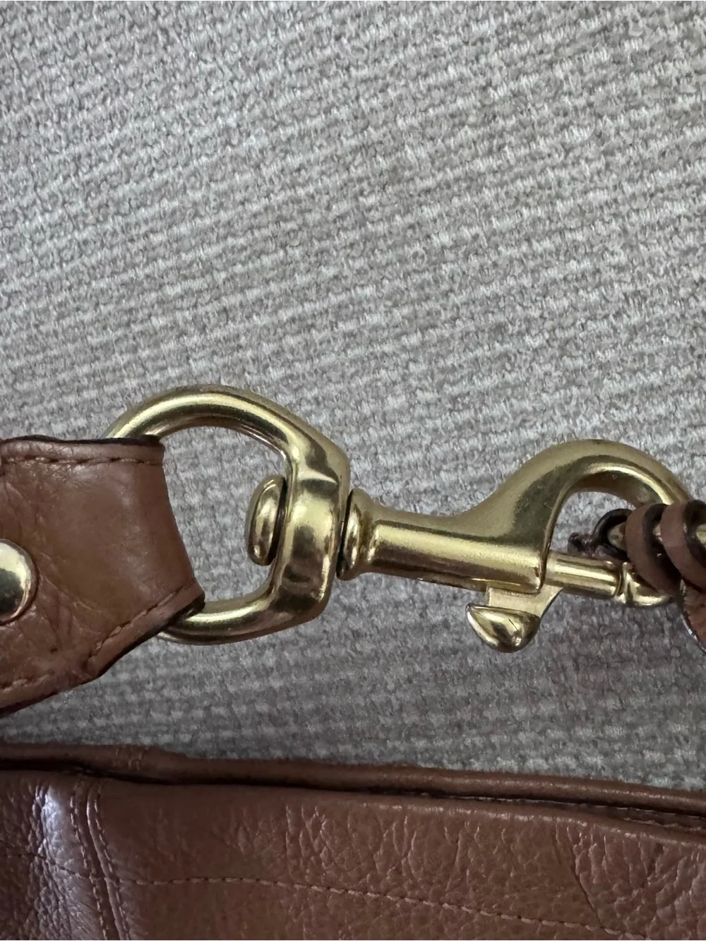 Coach Tan Pebbled Leather Hobo with Tassel